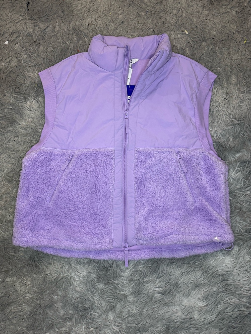 JoyLab Women’s High Pile Boxy Fit Vest - Lavendula Size Large NWT - Picture 4 of 9